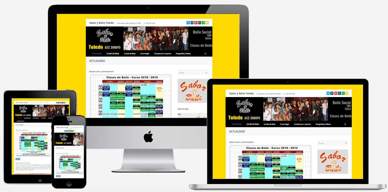 Web Responsive Discoteca Saborybaile