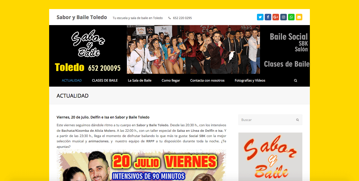 web saborybaile.com